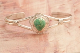 Genuine Sonoran Turquoise Sterling Silver Bracelet